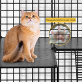 DWVO 4 Tier Large Cat Cage Indoor Enclosure, Kennels DIY Cat Playpen Catio Kitten Cage with Large Hammock for 1-3 Cats DWVO