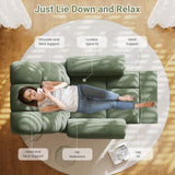 Welzona Updated Power Recliner Chair, Adjustable Electric Recliner Chairs for Adults, Ultra-Comfy Corduroy Recliner Chair for Small Space, Tool-Free Assembly, 2 Side Pockets and USB Port, Green Welzona