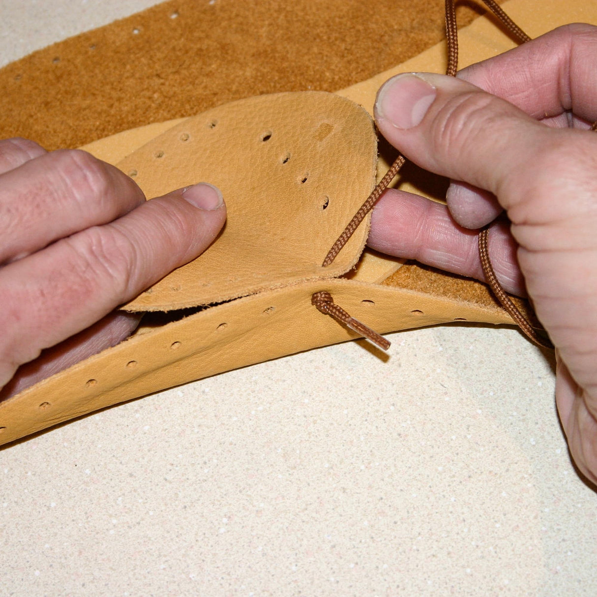 Realeather Crafts C4604-04 Leather Moccasin Kit, Size 10/11, Gold/Tan Realeather