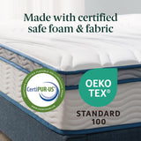 ZINUS 10 Inch Spring Sensation Hybrid Mattress [New Version], Queen, Fiberglass Free, Medium Firmness, Durable Support, Certified Safe Foams & Fabric, Mattress in A Box ZINUS