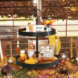 Thanksgiving Decorations for Home 8PCS Tiered Tray Decor Set, Tabletop Fall Thanksgiving Decor for Shelf Mantel Fireplace Office Desk Coffee Bar Table Centerpieces Pumpkin Farmhouse Wood Sign SYNCVIBE