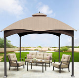 SCOCANOPY Light Beige Ripstop Replacement Top for Lowe's Allen Roth 10X12 Gazebo Model #GF-12S004B-1/ GF-12S004BTO SCOCANOPY