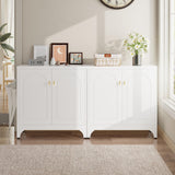 TIMELESS PIECES Coffee Bar Cabinet,Kitchen Storage Cabinet,Buffet Cabinet with Storage and Adjustable Shelf,White Sideboard Buffet Cabinets for Living Room TIMELESS PIECES