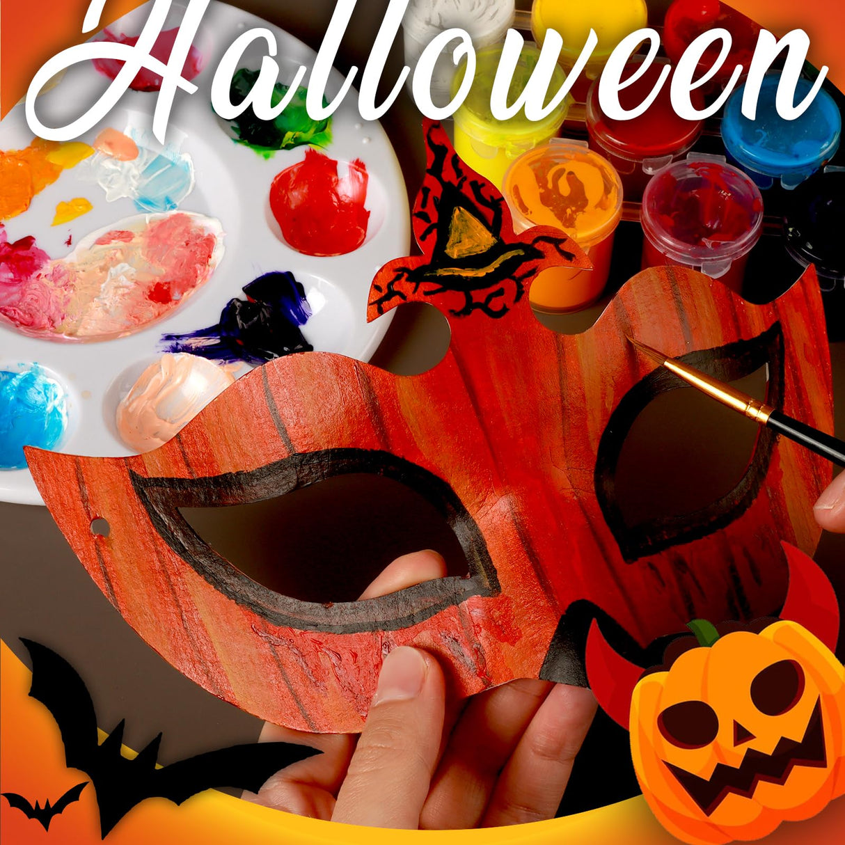 FANDAMEI Round Paint Palette Tray, Paint Tray Palettes Plastic Paint Tray Palette, Paint Trays for Kids, Paint Pallets with 10 Wells for Adults & Kids, for Painting or DIY Craft Class, White, 2 PCS Fandamei