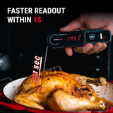 ThermoPro Lightning 1-Second Instant Read Meat Thermometer, Kitchen Food Thermometer with Auto Wake/Sleep/180° Rotating Display, Waterproof Cooking Thermometer for Oil Deep Fry Smoker BBQ Grill ThermoPro