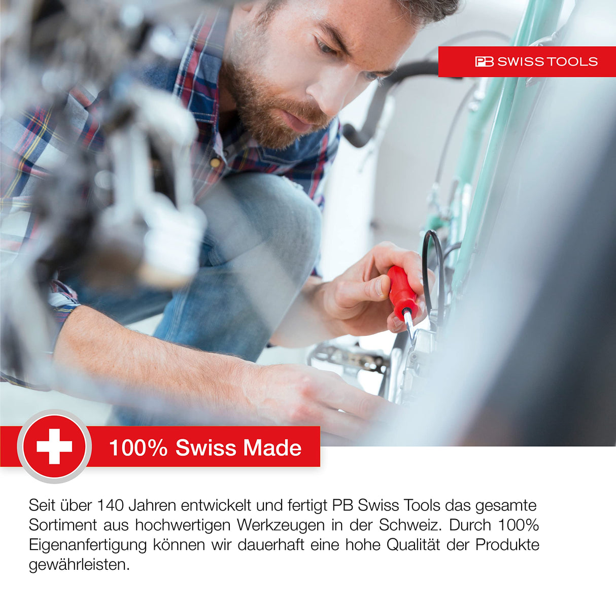 PB Swiss Tools Twister - ratcheting screwdriver for 1/4" PrecisionBits with 100mm blade PB SWISS TOOLS