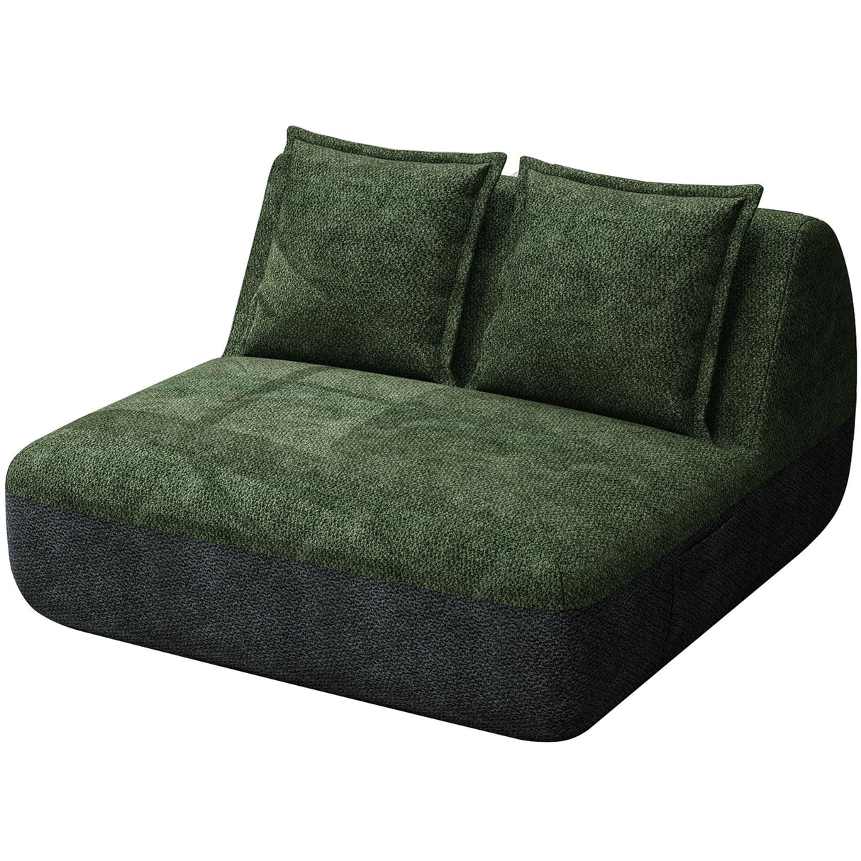 Hobestluk Small Sofa Small Couches for Living Room, Comfy Memory Foam Couch, Mini Sofa with Side Pocket for Living Room, Bedroom (Grey+Green) Hobestluk
