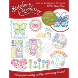 Stitcher's Revolution Flower Power Iron-On Transfer Pattern for Embroidery Aunt Martha's