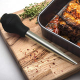KAYCROWN Stainless Steel Turkey Baster Commercial Grade Quality Silicone Bulb Including 2 Marinade Injector Needles And Basting Brush KAYCROWN