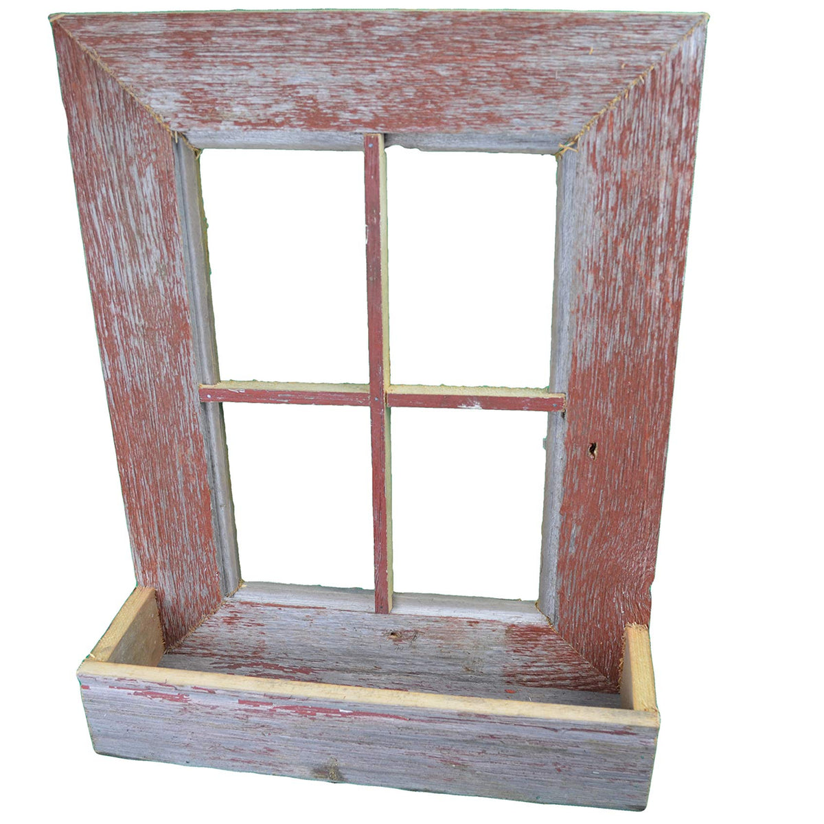 AmishWares, Collectible Handmade Barn Wood Window Frame Flower Box Pla ...