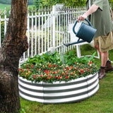 Land Guard Galvanized Raised Garden Bed 2Pcs, Planter Raised Garden Beds Outdoor, Round Clearance Raised Garden Beds for Gardening Vegetables…… Land Guard
