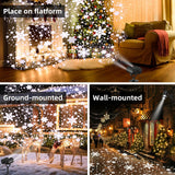 afzdby Christmas Snowflake Projector Lights Outdoor,Timer Setting Double Head Snowfall Led Lights Waterproof,Landscape Decorative Lighting Projection Lamp for Xmas Holiday Wedding Indoor Garden Patio afzdby