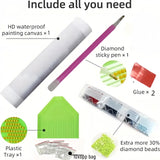 5D Diamond Painting Kits for Adults, Beach Diamond Art Kits for Adults Beginner, DIY Full Drill Diamond Dot Gem Painting for Home Wall Decor 13.78x13.78inch BYGFHLYW