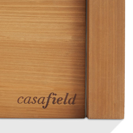 Casafield Outdoor Raised Garden Bed - Wooden Planter Box for Vegetables, Grass, Lawn, and Yard - 96 x 28 x 10, Natural Casafield