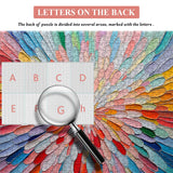 Hard Impossible Puzzles for Adults 1000 Piece, Gradient Rainbow Puzzle Flower, Colorful Challenging Difficult Jigsaw Puzzles Painting PICKFORU