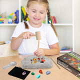 LotFancy Gemstone Dig Kit, Excavate 20 Real Gems, Science Kit for Kids Age 8-12, Educational Toy, Birthday Gift for Boys Girls with Mining Tools LotFancy