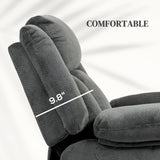 HOMCOM Power Lift Recliner Chair for Elderly with Massage and Heat, Electric Lift Chair, Fabric Massage Chair Recliner with Remote Controllers, USB Ports and Side Pockets, Overstuffed Design, Gray HOMCOM