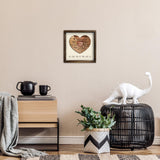 Kas Home Personalized Wooden Heart Name Puzzle Sign, Custom Family Name Puzzle with 1-8 Names Engraved Text Gift Desktop Ornament for Father's Day Kas Home