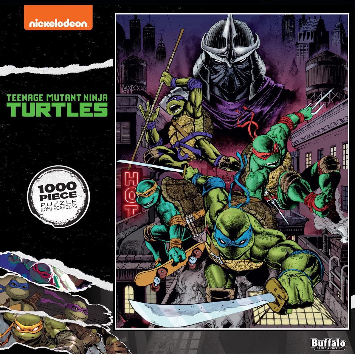 Buffalo Games - Viacom - TMNT Heroes in a Half-Shell - 1000 Piece Jigsaw Puzzle for Adults -Challenging Puzzle Perfect for Game Nights - Finished Size is 26.75 x 19.75 Buffalo Games