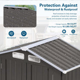 5x3 FT Metal Outdoor Storage Shed, Waterproof Garden Tool Shed with Pitched Roof & Lockable Door, Compact Backyard Storage for Bikes, Lawn Equipment, Patio Furniture, Easy Assembly Utility Shed, Gray Suwopmvy