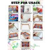 DoxQcs DIY Diamond Tray Diamond Art Painting Wooden Tray Kit, Food Tray with Handle Diamond Table Decoration Tray, for Breakfast Bar Dinner Table Diamond Dots Gem Art Set for Beginners-#30-Deer DoxQcs