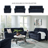 Signature Design by Ashley SimpleJoy Contemporary Loveseat for Living Room, Blue Signature Design by Ashley