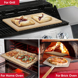 Unicook Extra Large Pizza Stone 24”x18” for 30” or Larger Standard Ovens, Durable Rectangular Baking Stone, Ideal for Baking Crispy Pizzas, Bread and Cookies, Not Fit for 24” and 27” Compact Ovens Unicook