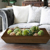 Royxen 8 Pack Wooden Dough Bowls - Paulownia, Rustic Vintage Rectangular Brown Bowls for Candle Royxen