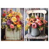 YOYA 2 Pack Diamond Painting Kits for Adults, Diamond Art Kits with Accessories & Tools, DIY Flowers 5D Diamond Painting Full Drill Gem Art Painting Kit for Home Wall Decor 12 x 16 Inch YOYA