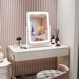 ROLOVE Vanity Mirror with Lights, 12.6"×15" LED Makeup Mirror, Lighted Makeup Mirror with Lights, Smart Touch Control Dimmable 3 Modes Light, Lighted Up Mirror for Makeup Desk, Bedroom, Dressing Room ROLOVE