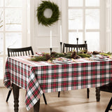 Elrene Home Fashions Christmas Classic Holiday Plaid Cotton Tablecloth, Holiday Table Decor, 60" X 84", Oblong Elrene