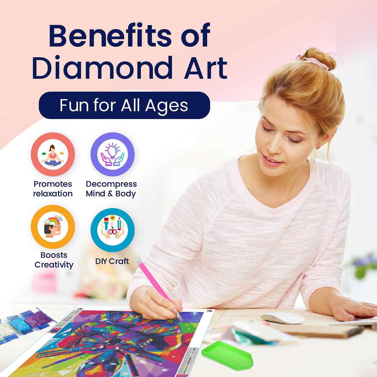 Modern Merch Marvel Diamond Art Kits for Adults, Deadpool 5D Diamond Painting for Adults, DIY Deadpool Wall Art Marvel Cross Stitch Gem Art, Full Round Drill 12x16in Modern Merch