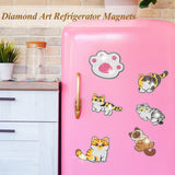 Vcekract 12 PCS Diamond Art Kits for Adults, Diamond Art Refrigerator Magnets, Cat Diamond Art Kits, Diamond Painting Kits for Home Decor Vcekract