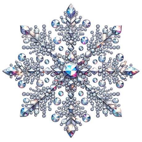 Snowflake Sublimation Transfer, Crystal Snowflakes Printed Transfer, Snowflake Sublimation Design, Winter, Printed Christmas Transfer (Adult x1-8.5+") WoodArtSupply