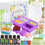 Jcoos Soap Making Kit, Soap Making Kit for Adults, Kids - Shea Butter Glycerin Melt and Pour Base, Molds, Dye, Fragrances, Dried Flowers, DIY Craft for Kids Beginners Girls, Gift Boxes for Women Jcoos