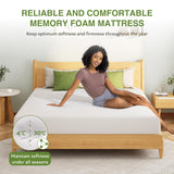 EGOHOME King Size Memory Foam Mattress, 12 Inch Bed Mattress in a Box with Cooling Green Tea Gel, Relieve Pressure with Medium Support, CertiPUR-US Certified, 80''L x 76''W, White EGOHOME