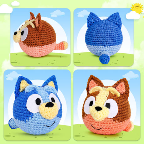 Acehochen Crochet Kit for Beginners, Beginner Crochet Kit for Adults with Step-by-Step Video Tutorials, Crochet Animal Kits Kids Knitting Supplies (2 Pack) Acehochen
