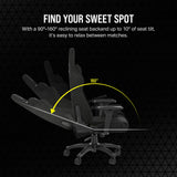 Corsair TC100 Relaxed Gaming Chair - Fabric - Racing-Inspired Design - Lumbar Pillow - Detachable Memory Foam Neck Pillow - Adjustable Seat Height - Adjustable Armrests - Black Corsair