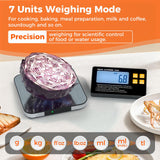 Food Scale with Split Wireless LCD Display, 33lb Digital Kitchen Scale with 7 Units Tare Function, 0.1oz High Accurate Smart Cooking Scale for Baking/Cooking/Meal Prep/Milk/Dieting TRUDIN