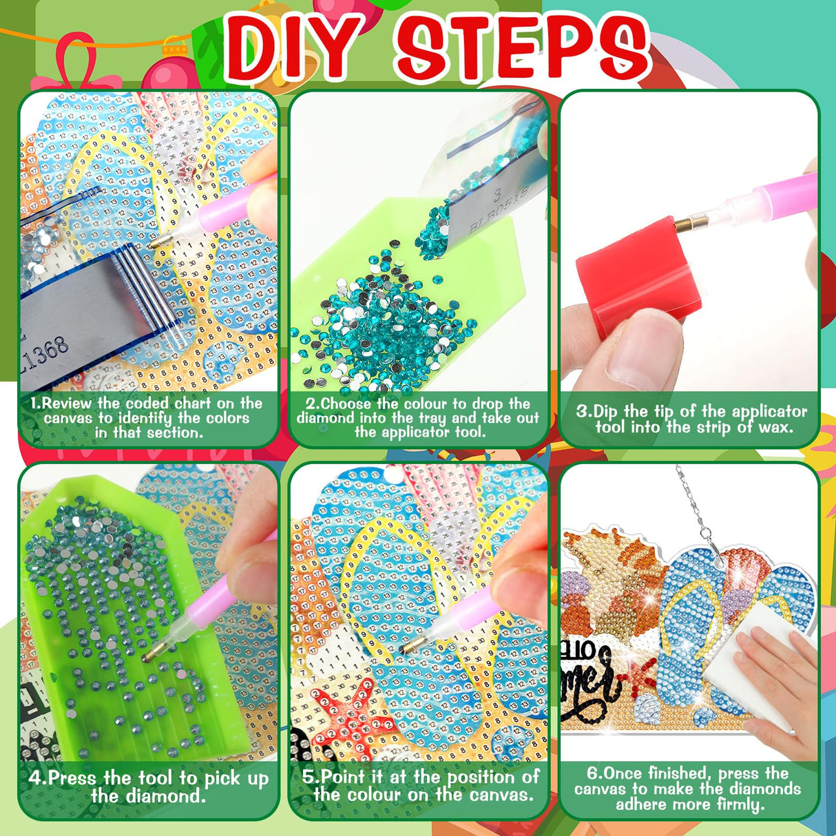 Cinnvoice 12 Pcs Seasonal Diamond Art Wreath Kits Holiday Fall Halloween 5d DIY Diamond Art Hanging Signs Thanksgiving Christmas Ornaments for Wall Door Decoration(Novel) Cinnvoice