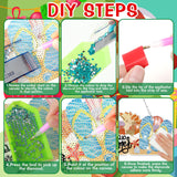 Cinnvoice 12 Pcs Seasonal Diamond Art Wreath Kits Holiday Fall Halloween 5d DIY Diamond Art Hanging Signs Thanksgiving Christmas Ornaments for Wall Door Decoration(Novel) Cinnvoice