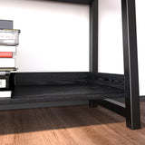 IRONCK Industrial Bookshelf 5-Tier 31.5 in Wide, Bookcase Ladder Shelf, Storage Shelves Rack Shelf Unit, Accent Furniture Metal Frame, Home Office Furniture for Bathroom, Living Room IRONCK