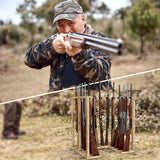 amoard Indoor Gun Rack Corner Wood Heavy Gun Rack Rifle Stand Display Shotgun Organizer and Storage Racks Stable Support for 15 Guns amoard