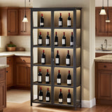 Curio Display Cabinet with Acrylic Doors, 5-Tier Bamboo Display Cases for Figurine, Curio Cabinet Toy Organizers Rack & Display Shelf for Home Office, Playroom, Living Room，Bedroom, 65in Generic