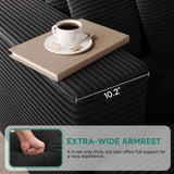 YITAHOME Cloud Sectional Couch with L-Shape Chaise, Modern Modular Sofa with Deep Seat, Upholstered Couches for Living Room Bedroom, No Assembly Required, Black YITAHOME