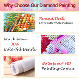 JATOK Abstract 5D Diamond Painting Kits for Adults Landscape Wave Paint with Diamonds Full Round Embroidery Pictures Arts Kits Diamond Art Kits for Home Wall Decor 11.8x15.7in JATOK