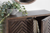 Kate and Laurel Mezzeta Decorative Coastal 2-Door Wall Cabinet, 30 x 10 x 14, Natural Wood, Decorative Modern Storage Cabinet with Doors Kate and Laurel