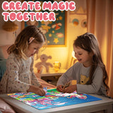 Glow in The Dark 100 Piece Unicorn Puzzle with Paint for Kids, Jigsaw Puzzle Toys for Girls&Boys, Unicorn Birthday Gift for Girls Toodler Age 5 6 7 8 Wings Giant