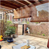 Cordless Bamboo Blackout Blinds for 20-75in Wide Windows Shades, 48-84in Length, Outdoor Bamboo Roller Blinds for Porch or Patio Sun Shades Privacy Protection Roll Up Shades(72x84in(WxH)) ZFSYMGYL