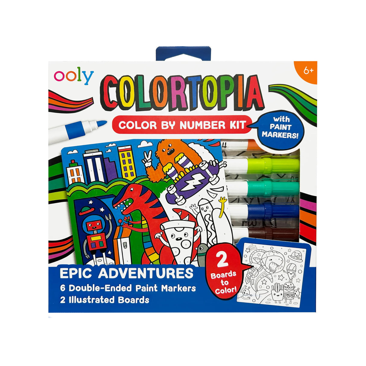 Ooly Colortopia Color by Number Paint Marker Kit & Shrink-Its 24 PC DIY Shrinking Art Bracelet Kit That Creates BFF Bracelets Ooly